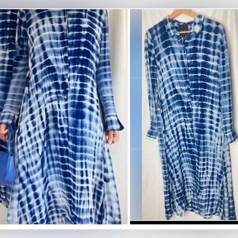 NEW JOHNNY WAS jade tie die Dress Button down small